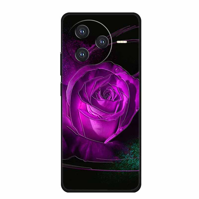 Для Xiaomi POCO F7 Pro Ultra Чехол F7Pro 3D Тиснение Цветок Черный Силикон Мягкая Задняя Крышка Чехол Для Redmi K80 Pro Чехол K80Pro Coque