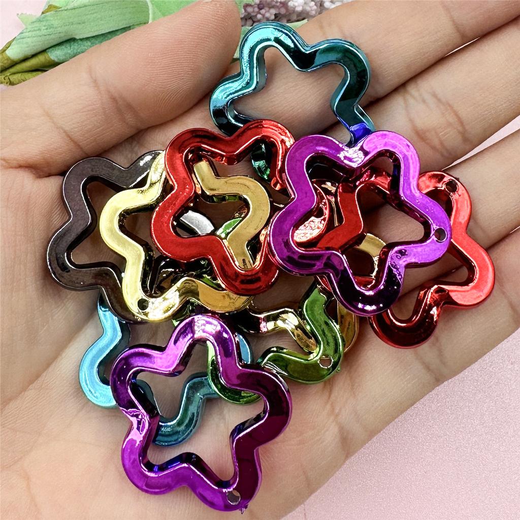 Аксессуары для украшений ручной работы DIY 10 шт. Подвеска-звезда для изготовления ожерелья, серег, россыпь бусин 30 мм, УФ-покрытие, модный акрил