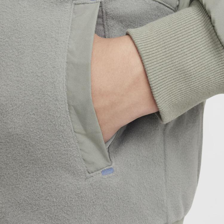 Nike Спортивная куртка City Utility Easyon с принтом логотипа, с капюшоном, длинным рукавом, на молнии, детская куртка, темно-грязно-серая HF4208053