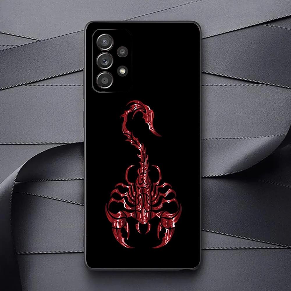 Cool insect Scorpion Phone Case For Samsung Galaxy A13,A21s,A22,A31,A32,A52,A53,A71,A80,A91 Soft Black Phone Cover
