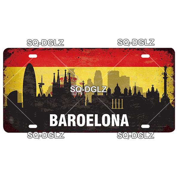 [SQ-DGLZ] Знаменитый городской номерной знак, металлический знак, винтажная табличка, деревенская жестяная вывеска, настенный декор, декор для бара, дорожный постер