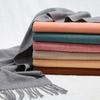 Cashmere Hand Feel Autumn And Winter Solid Color Scarf Women'S Thick Tassel Simple And Versatile Soft And Warm Imitation Cashmere Shawl