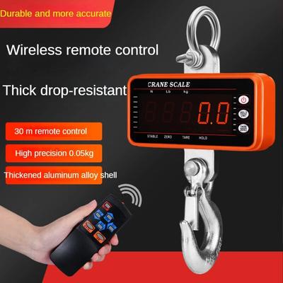 Цифровые подвесные весы 1500 кг/1000 кг/500 кг с дистанционным управлением 65 футов, сверхмощные крановые весы с регулируемой яркостью, светодиодные промышленные весы с крюком