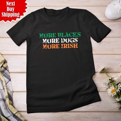Больше Черных Больше Собак Больше Ирландцев Футболка Black Lives Matter Социализм Политическая Т
