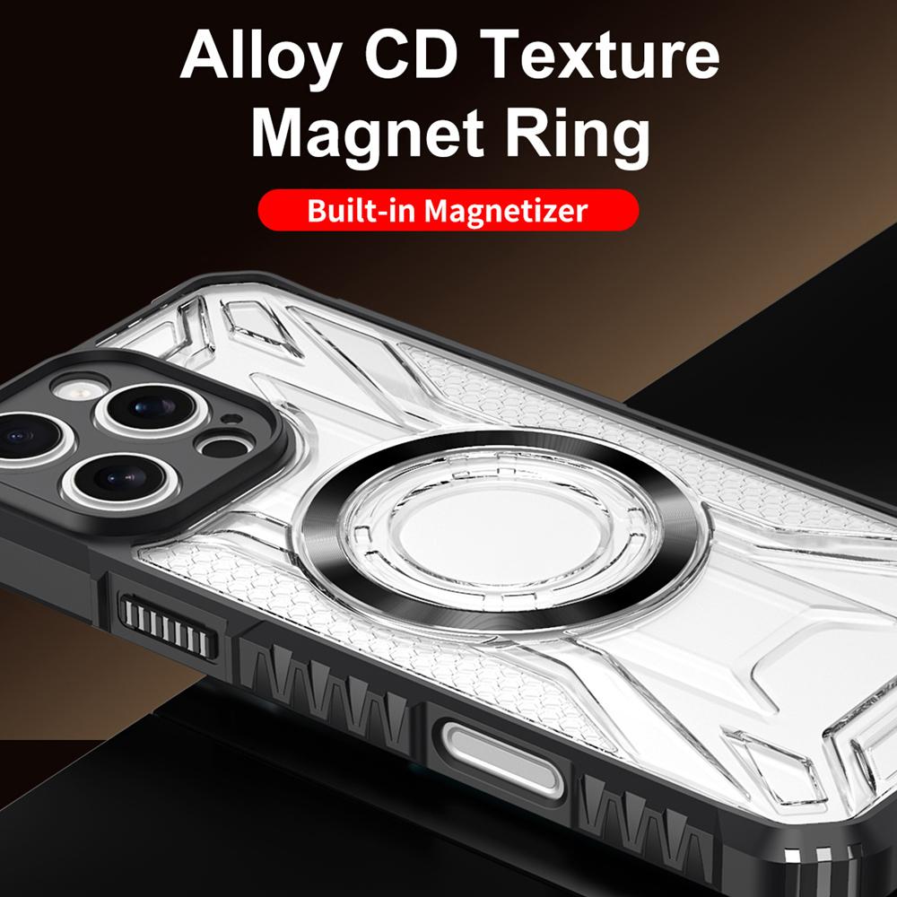 KEYSION Прозрачный магнитный чехол для MagSafe для iPhone 15 Pro Max 14 Plus Силикон+ПК Противоударный чехол для телефона для iPhone 13 Pro Max