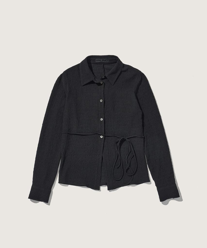 PLAC WOMEN Wrinkle Strap Shirt Black
