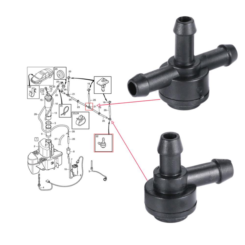 Обратный клапан форсунки стеклоочистителя для автомобиля Volvo S80 1999-13 V70 S60 XC60 XC70 C30 V50 S40 XC90 S70 C70 31391513 9178897