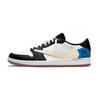X Travis Scott Air Jordan 1 Синий Хвост Крючок 7.0 Низкие Нескользящие Низкие Винтажные Баскетбольные Кроссовки Женские DZ4137-700(Команда1897-)