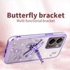 For Realme P3 5G Case Dragonfly Kickstand TPU Flowers Glitter Phone Cover