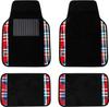 FH Group Коврик для пола автомобиля Tartan11 с клетчатой отделкой, красный, 64 x 46, 30 x 46, универсальный, для и фургонов, импортированный из F14411PLAIDRED (ФХ Интернэшнл) Коврики,