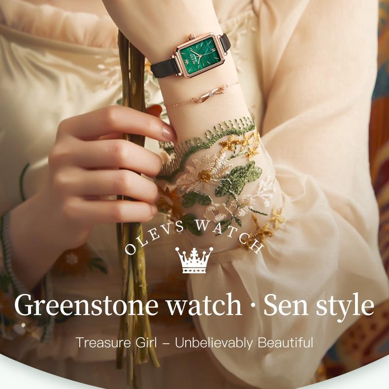 OLEVS Модные брендовые часы Квадратные кварцевые часы Ins Wind Женские часы Женские часы