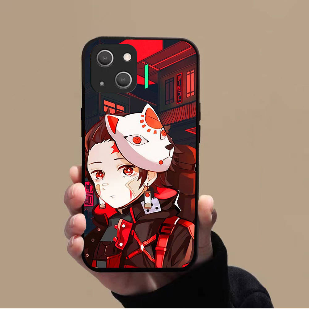 KK-2 Anime Naruto Soft Black Case for iPhone XR 14 15 11 12 13 6 7 8 X XS Pro Max Samsung S22 S23 S21 S24 FE Ultra S8 Plus