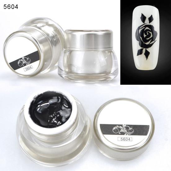 Women 12 Colors Acrylic UV Gel Tip DIY Decor 3D Nail Art Paint Drawing Painting