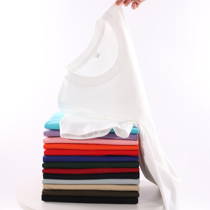 GMXIA Компактная однотонная футболка Sello Combed Cotton O-Neck для мужчин и женщин с полукоротким рукавом, плотный хлопок, белый цвет