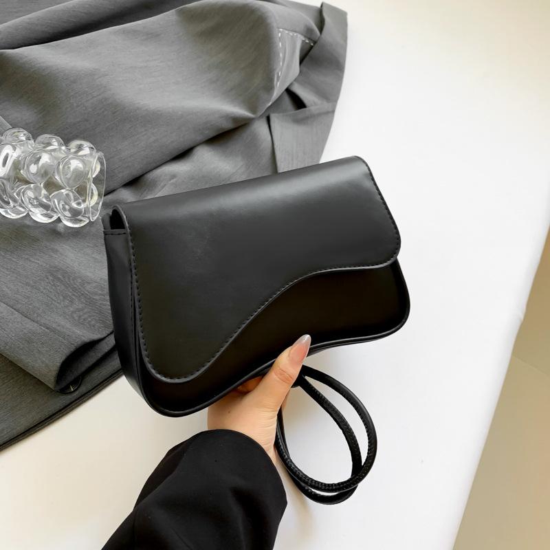 Korean Style Simple Solid Color Underarm Bag New Niche Design Ins Crossbody Bag Casual Bag Small Square Bag