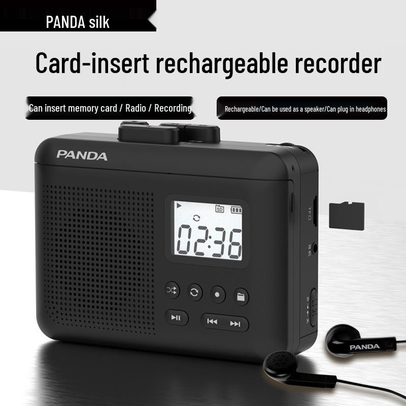 Panda 6507 Retro Cassette Player: Portable Tape Playback & Recorder with Vintage Radio