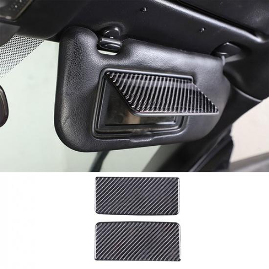 Carbon Fiber Front Makeup Mirror Panel Sticker Trim For Nissan 350Z 2003-2006