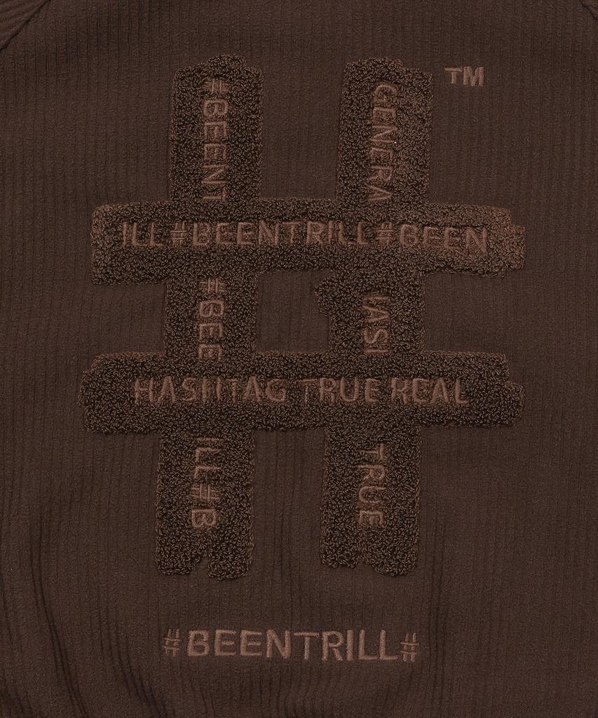 Женская толстовка Beentrill на молнии из вельвета с флисовой отделкой и тесьмой (Шоколад)