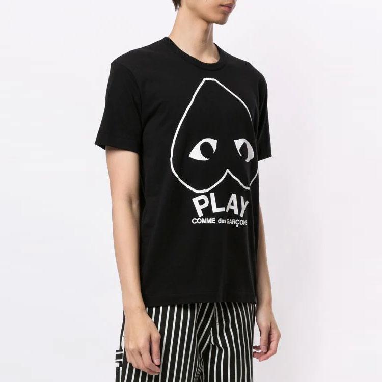 Футболка Comme Des Garcons Play с перевернутым контурным сердцем AZ-T114-051-1