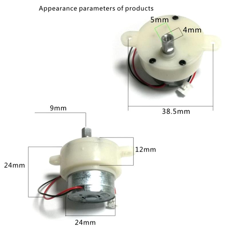 1Pc  Js30 Micro Gear Motor Dc 6V Plastic Gear Electric Motor 5Rpm 100Rpm