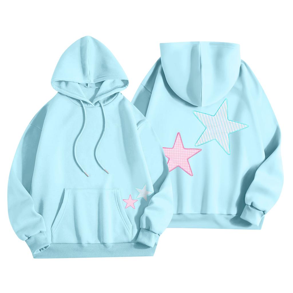 Женская мода, женский легкий пуловер с длинными рукавами и карманами, толстовка с капюшоном в стиле консервативного стиля