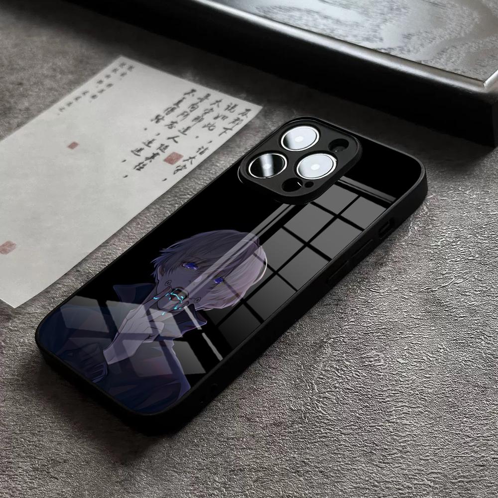 Чехол для телефона Jujutsu Kaisen Аниме Инумаки Тоге Для IPhone 16 Pro Max 15 Plus 14 Pro 12 11 13 Mini X XR XS Max 8 7 SE Стеклянная крышка