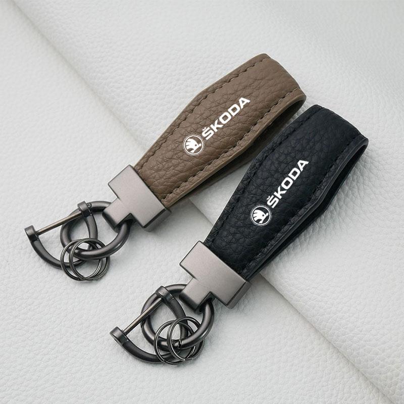 BEVX4 Car sports key ring with logo for Skoda octavia 2 a7 a5 rapid fabia yeti superb KAMIQ KAROQ kodiaq SCALA citigo virs Accessorie