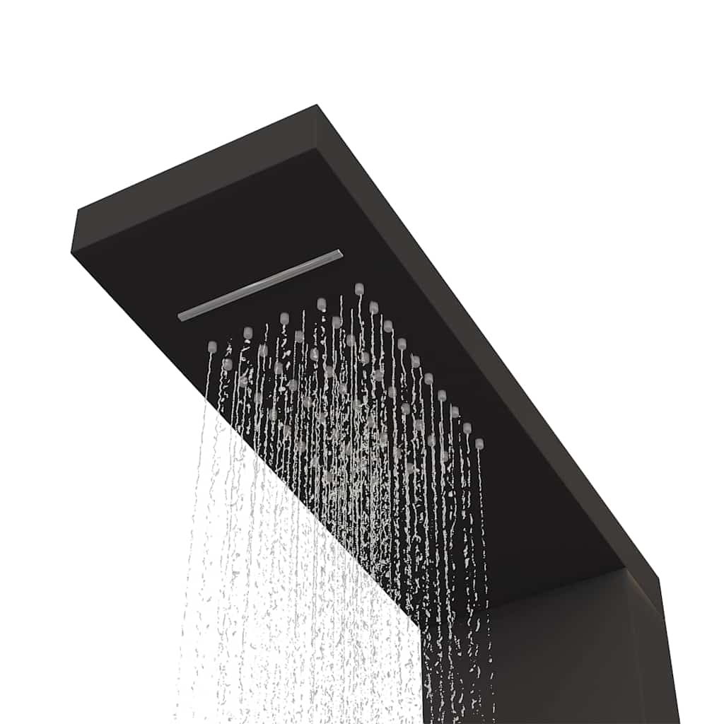 Vidaxl Panel Prysznicowy, Aluminiowy, Czarny