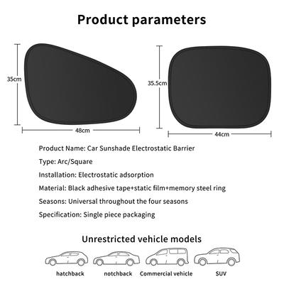 Seametal Защита от солнца для боковых окон автомобиля Складная защита от солнца для автомобиля Чехол Защита для передних и задних боковых окон Защита от солнца и УФ-излучения для автомобиля