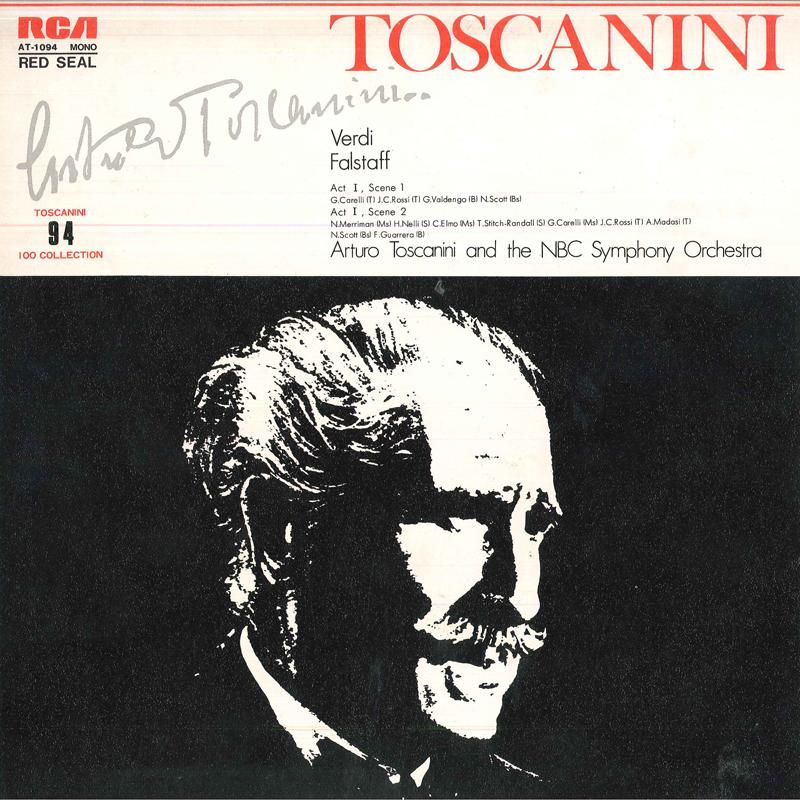 LP Пластинка ВЕРДИ. АРТУРО ТОСКАНИНИ, СИМФОНИЧЕСКИЙ ОРКЕСТР NBC - Фальстаф - Действие I AT1094 RCA Japan Классика Б/У