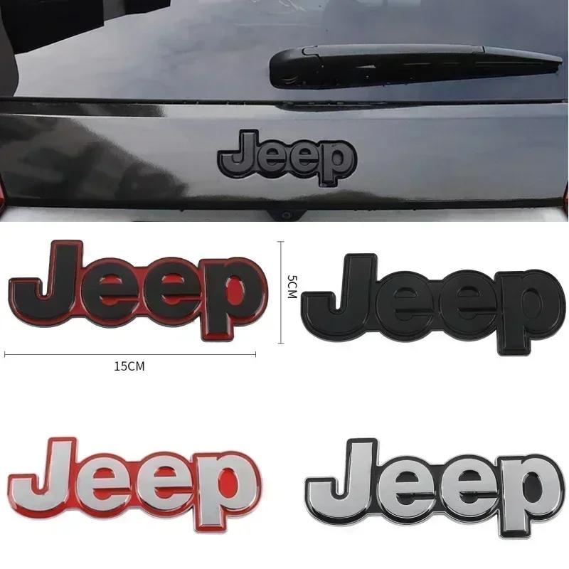 For Jeep Car Front Hood Emblem for JEEP Grand Cherokee Wrangler Renegade Patriot Liberty Compass Rear Trunk Side Badge Sticke