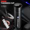 Car Smart Thermos Mug Insulation Cup Led Digital Temperature Display For Volkswagen CC R-Line GTI T5 Golf T-ROC R Polo GTD Bora