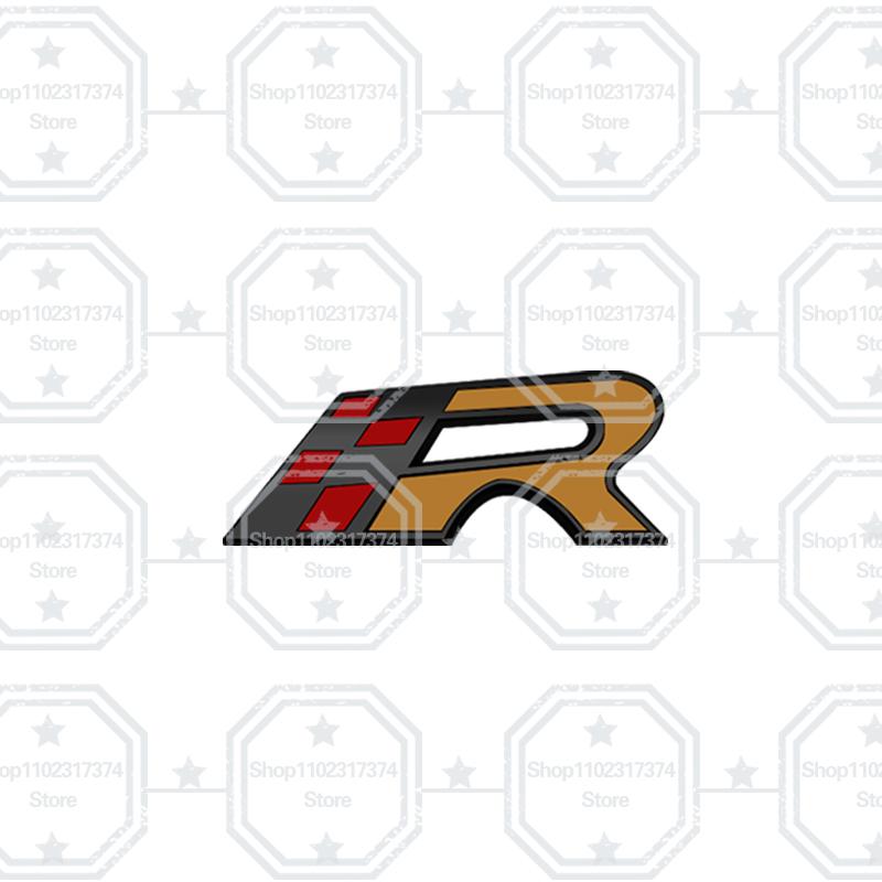 gycsn9 3D R Front Grill Emblem Metal Car Side Badge Decoration Rear Trunk Sticker For 300 LEON 5f IBIZA 6j ATECA Race Flag