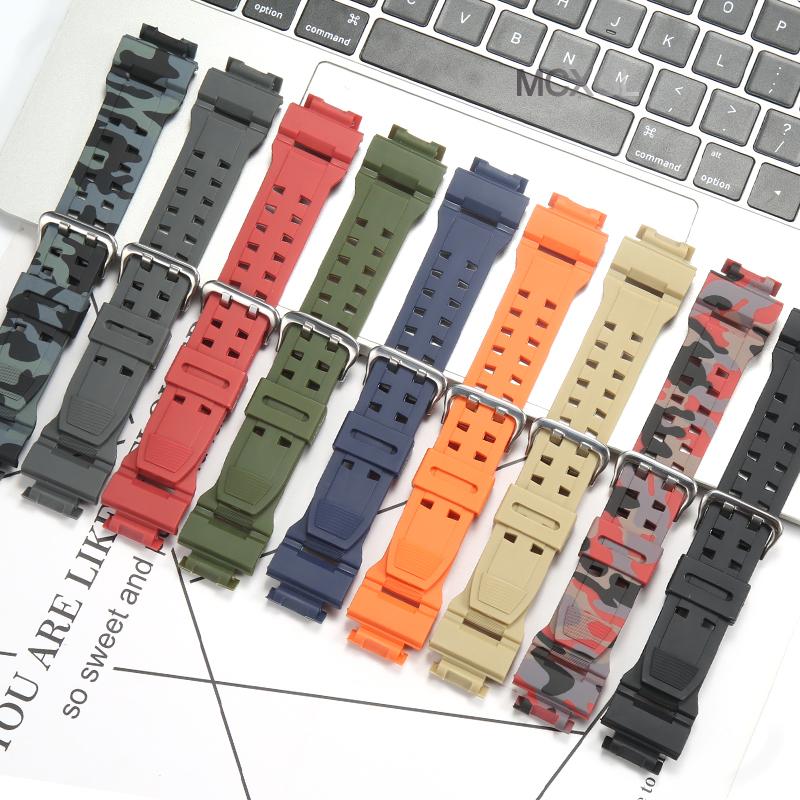 Смоляной ремешок для часов Casio GW9100 GW9200 Мужской ТПУ ремешок Спортивные Водонепроницаемые ремешки для часов Камуфляжные аксессуары