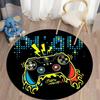 Game Gamer Gamepad Cartoon Round Carpet Rug for Living Room Bedroom Child Playroom Chair Decor,Pet Area Rug Non-slip Floor Mat
