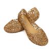 Baotou Sandals Summer Bling Crystal Hollow Jelly Shoes Women Flat Soft Sole Beach Shoes Platform Shoes Sandalias De Mujer