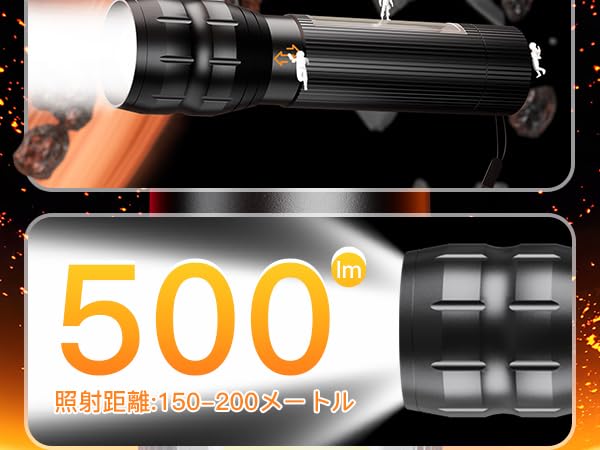 Фонарик мощный ручной фонарик перезаряжаемый светодиодный фонарь перезаряжаемый белый и красный COB рабочий фонарь нормальный свет 15 часов непрерывного использования максимальное расстояние