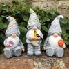 Dwarf Garden Gnome Statue American White Beard Dwarf Resin Craft Small Ornaments