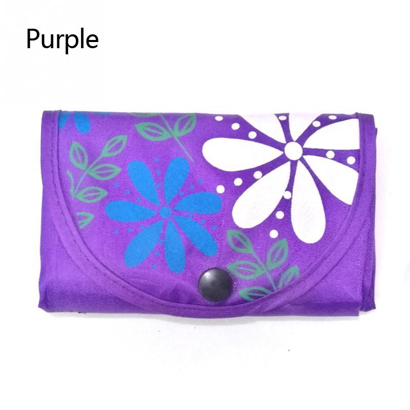 1 шт. Сумка-тоут с застежкой на кнопку, для покупок, продуктовая, многоразовая, складная, из ткани Оксфорд, большой вместимости, с цветочным принтом KTB