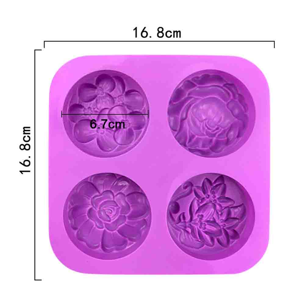 Multifunction DIY Craft Handmade Flower Shaped Cake Mould Soaps Supplies Silicone Soap Mold