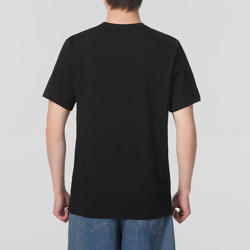 Nike T Shirts Men's Black Crew Neck Moderate Straight Fit FV8391-010
