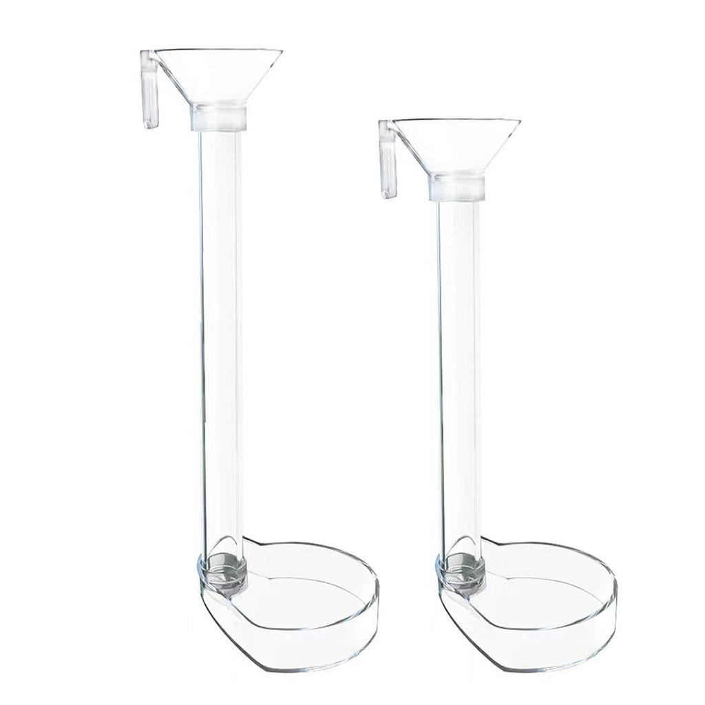 Feeding Food Tube for FishTank Feeding Tools with Dish Bowl Easy Clean Transparent Acrylic Crystal Shrimp Pot