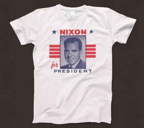 Футболка Nixon For President 637 Ретро Избирательная Кампания 70-е Уотергейт Республиканская