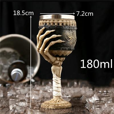 600 мл Кружка с черепом викинга Кружки для кофе из нержавеющей стали Дорожная кружка Кружка для питья из рога Кружка для Хэллоуина Керамическая кружка Тики