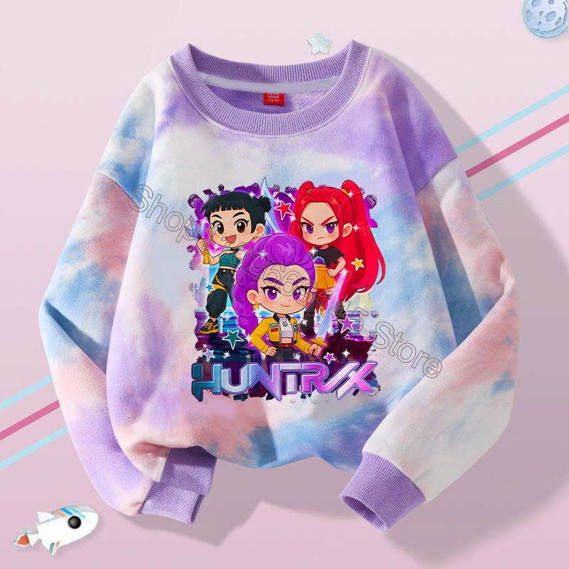 Новая детская толстовка с капюшоном K Pop Охотники на демонов Кавайный мультяшный принт Верхняя одежда для мальчиков Осень Длинные рукава Зимняя одежда для девочек