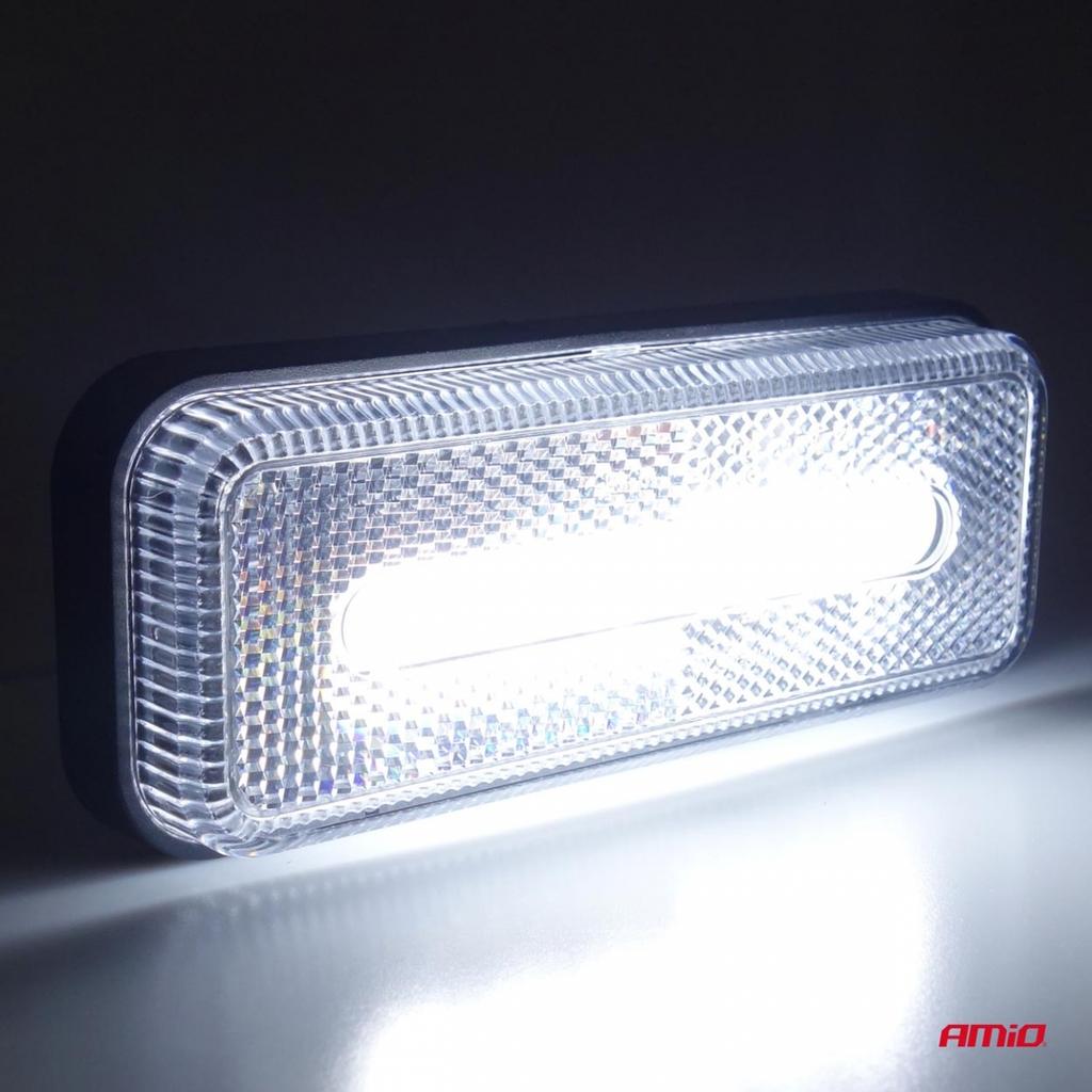 Om-02-W Rectangular White LED Marker Lamp Amio-02377