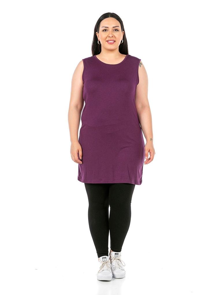 Женское стильное боди большого размера плюс размер с круглым вырезом на толстых бретелях из вискозы, длинное боди из норки