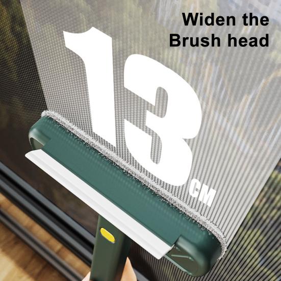 2 in 1 Window Screen Cleaning Brush with Extendable Handle Removable Lightweight Reusable Screen Cleaner Handheld Window Cleaning