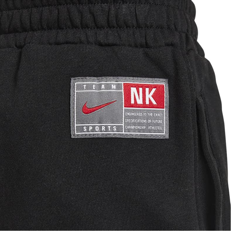 Nike Детские вязаные спортивные штаны Культура баскетбола Принт логотипа Манжеты Повседневные Детские штаны Черные HF2093-010
