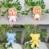 Adorable Plush Toy Cute Cartoon Bear Keychain With Soft Short Plush Fabric